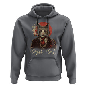Cigar Smoker Cat Lover Cigarcat Hoodie TS09 Charcoal Print Your Wear