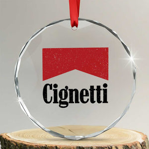 Cignetti Retro Red Box Crystal Glass Ornament Indiana Game Day Sports Fan TS02 Transparent Glass 3'' Circle Print Your Wear