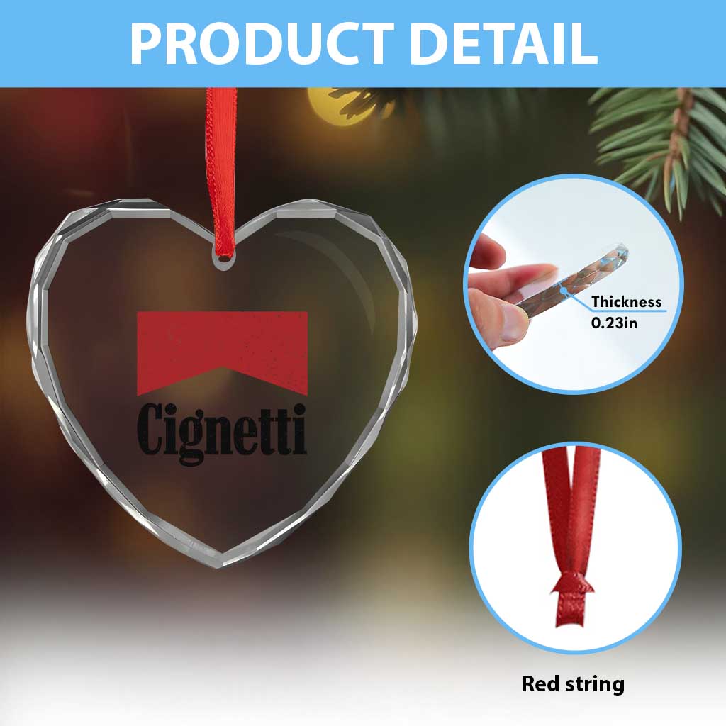 Cignetti Retro Red Box Heart Crystal Glass Ornament Indiana Game Day Sports Fan TS02 Print Your Wear