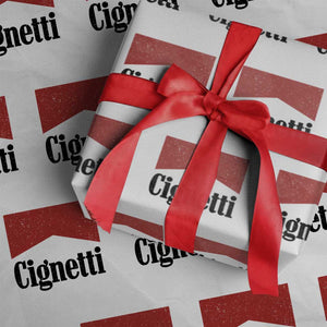 Cignetti Retro Red Box Wrapping Paper Roll - Indiana Game Day Sports Fan TS02 White Print Your Wear