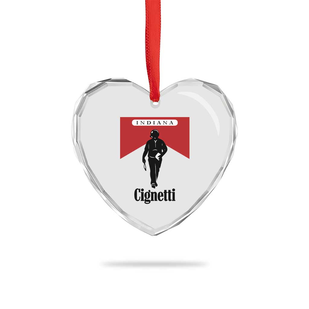 Cignetti Walking Retro Red Box Heart Crystal Glass Ornament Indiana Game Day Sports Fan TS02 Print Your Wear