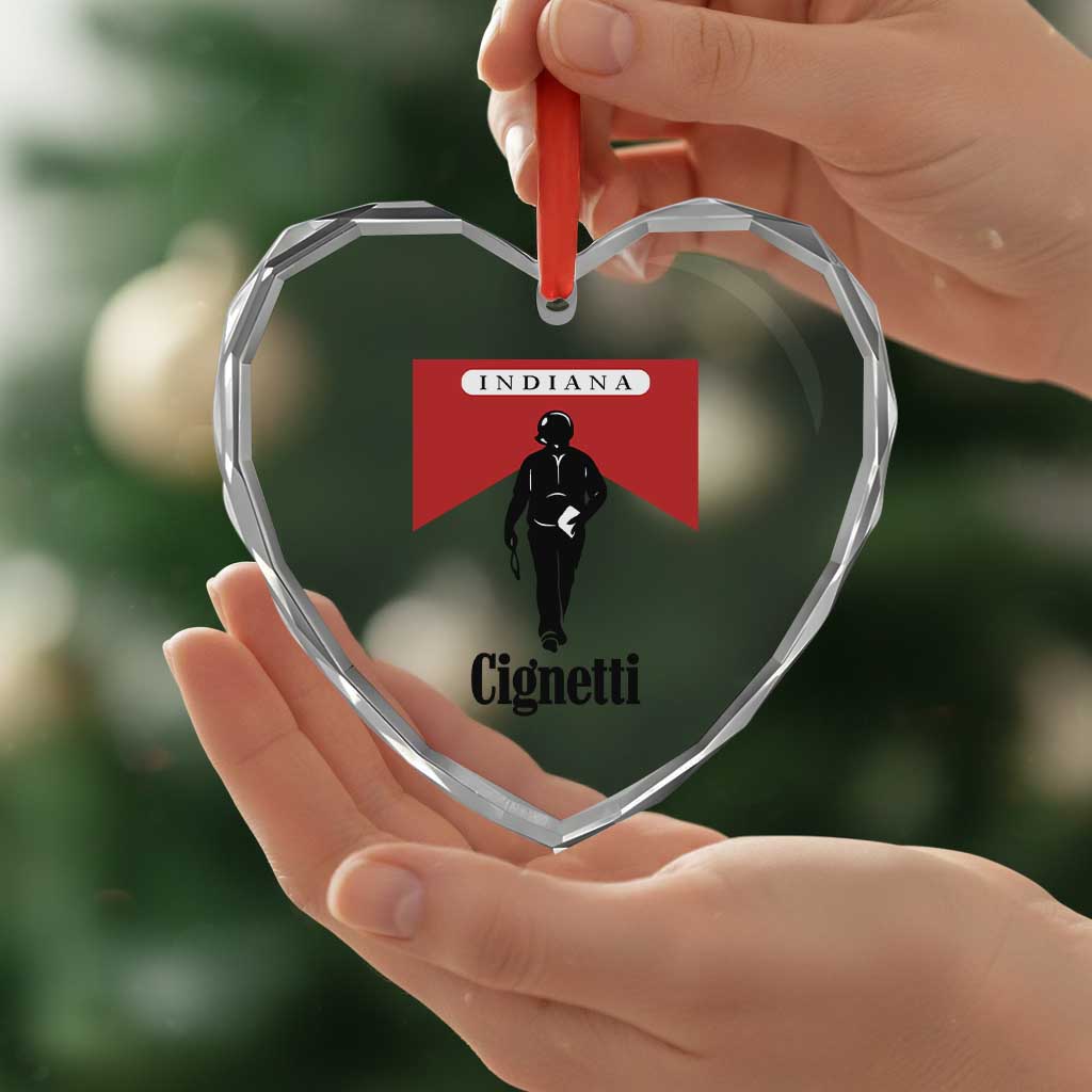Cignetti Walking Retro Red Box Heart Crystal Glass Ornament Indiana Game Day Sports Fan TS02 Print Your Wear