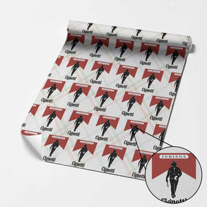 Cignetti Walking Retro Red Box Wrapping Paper Roll Indiana Game Day Sports Fan TS02 Christmas Plaid Print Your Wear