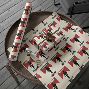Cignetti Walking Retro Red Box Wrapping Paper Roll Indiana Game Day Sports Fan TS02 Beige Print Your Wear