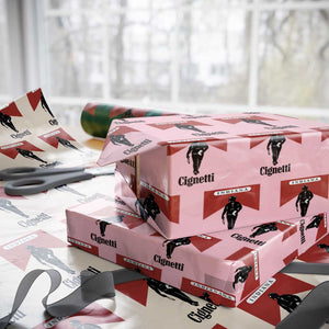 Cignetti Walking Retro Red Box Wrapping Paper Roll Indiana Game Day Sports Fan TS02 Light Pink Print Your Wear