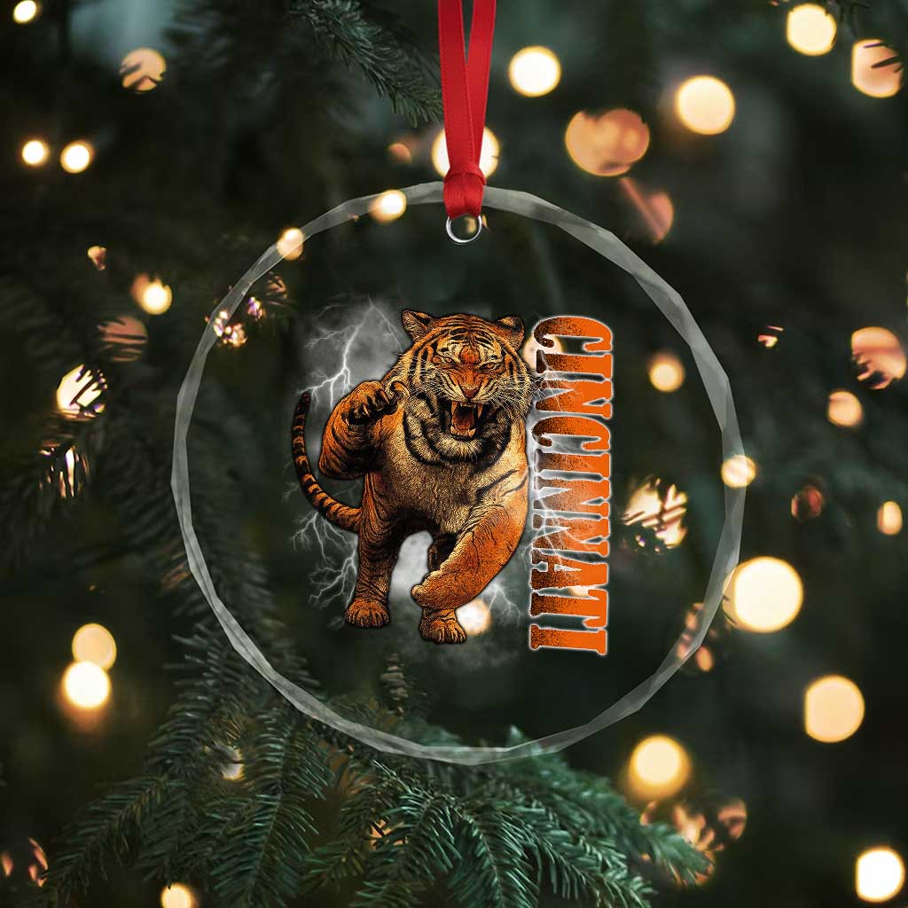 Cincinnati Tiger Crystal Glass Ornament Bootleg Vintage TS10 Print Your Wear