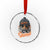 Cincinnati Tiger Crystal Glass Ornament Retro Vintage Watercolors Sport TS10 Transparent Glass 3'' Circle Print Your Wear
