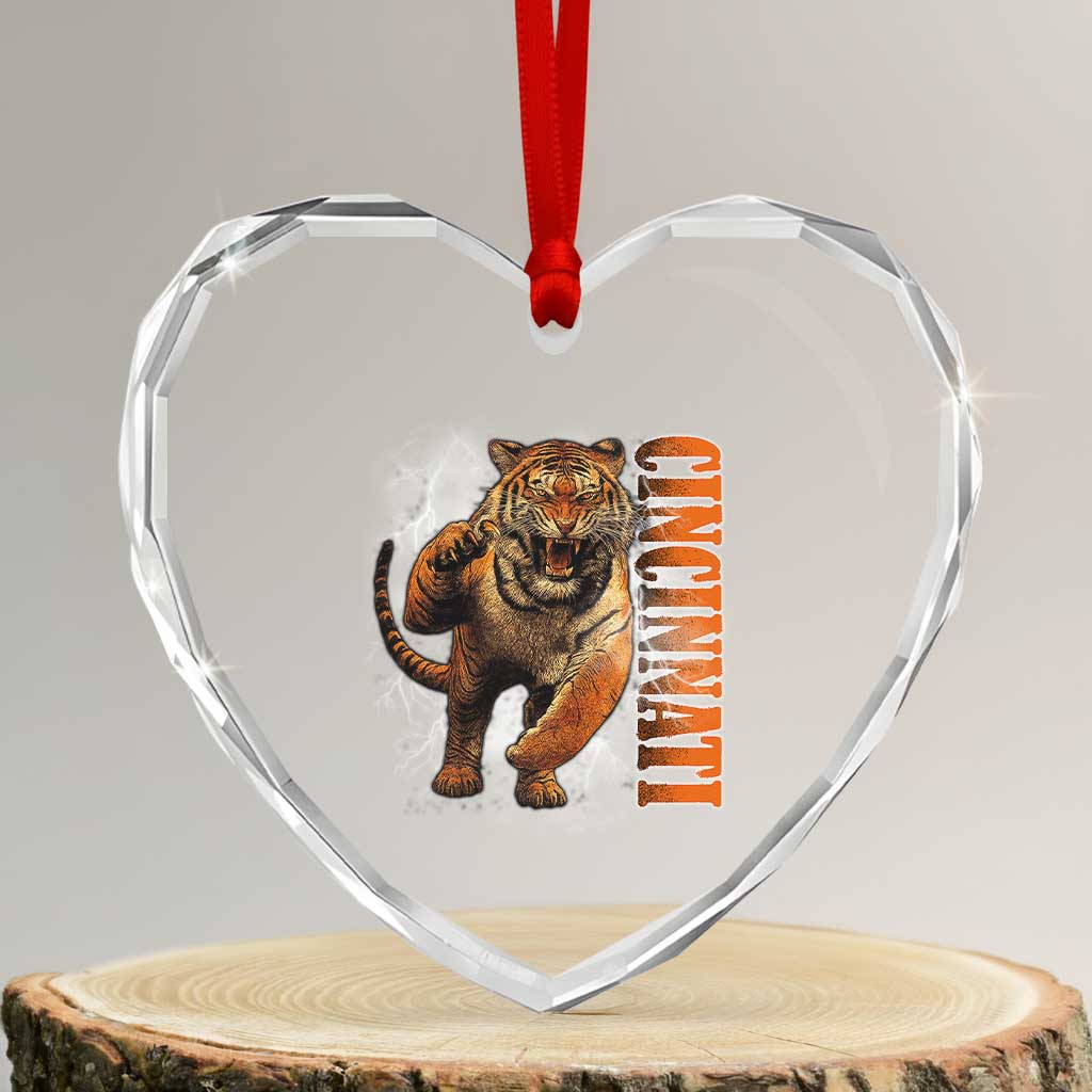BFT Game Day Heart Crystal Glass Ornament Bootleg Vintage TS10 Transparent Glass 3'' Heart Print Your Wear