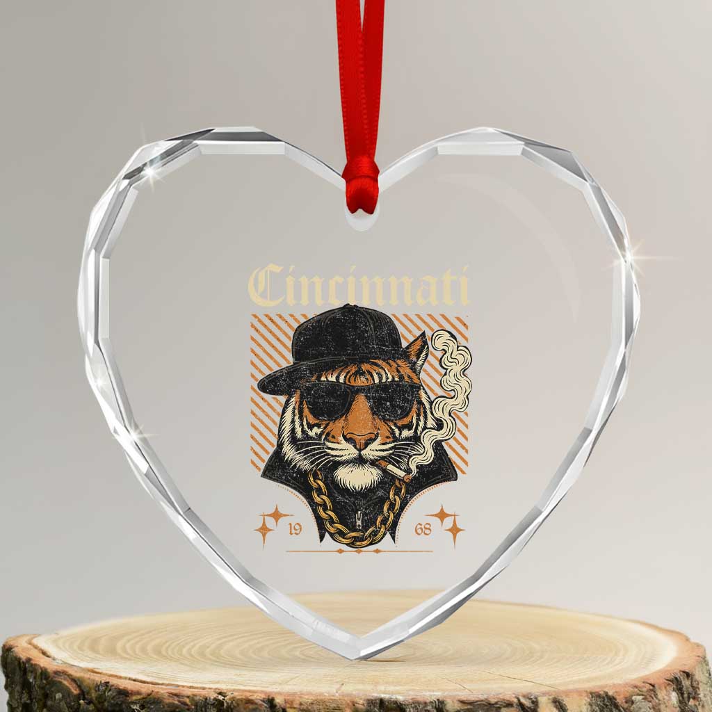 BFT Game Day Heart Crystal Glass Ornament Retro Vintage Mascot Sports Fan TS10 Transparent Glass 3'' Heart Print Your Wear
