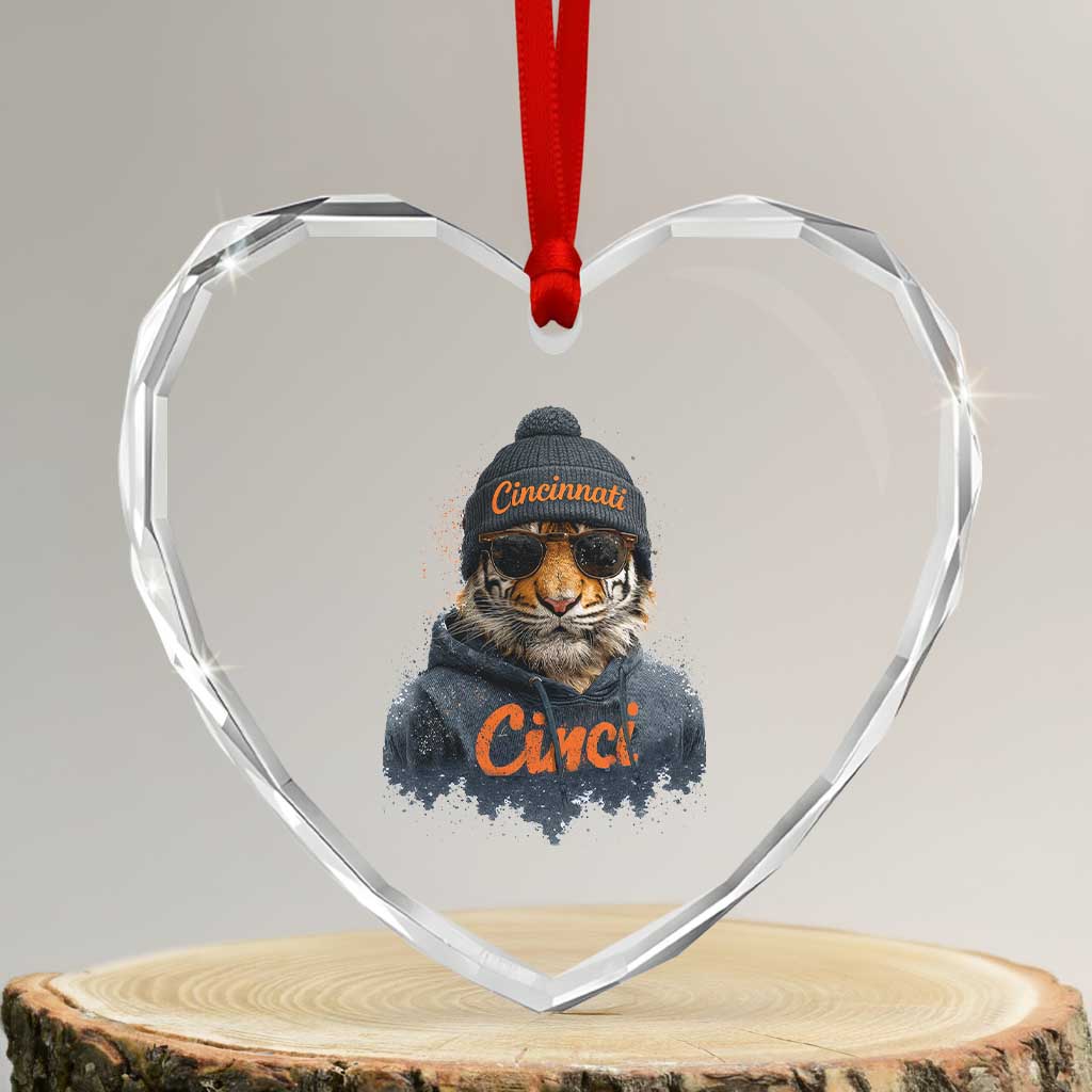 BFT Game Day Heart Crystal Glass Ornament Retro Vintage Watercolors TS10 Transparent Glass 3'' Heart Print Your Wear