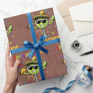 Cinco De Drinko Bitchachos Wrapping Paper Roll Funny Margarita Cinco De Mayo Mexican Fiesta TS14 Mocha Print Your Wear