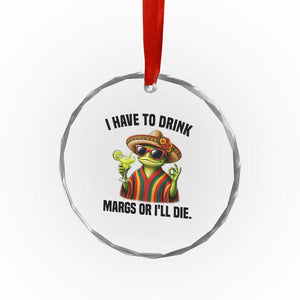 Cinco De Drinko Margarita Crystal Glass Ornament Funny Drinking Lizard Cinco De Mayo Fiesta TS14 Print Your Wear