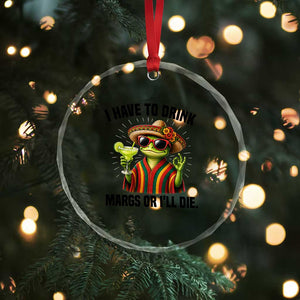 Cinco De Drinko Margarita Crystal Glass Ornament Funny Drinking Lizard Cinco De Mayo Fiesta TS14 Print Your Wear