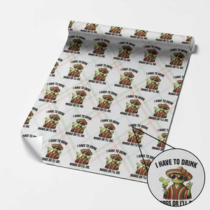Cinco De Drinko Margarita Wrapping Paper Roll Funny Drinking Lizard Cinco De Mayo Fiesta TS14 Christmas Plaid Print Your Wear