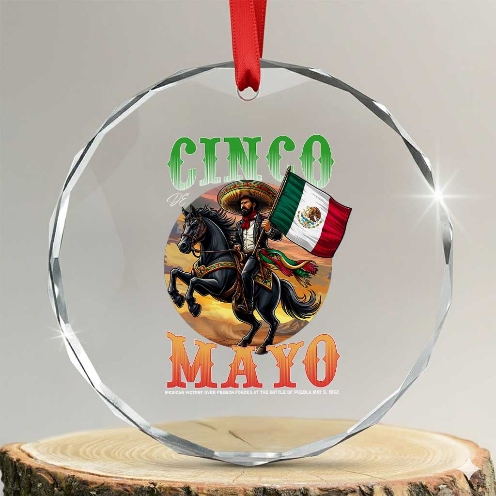 Cinco De Mayo Battle Of Puebla Crystal Glass Ornament Mexican Victory Heritage Pride TS12 Transparent Glass 3'' Circle Print Your Wear