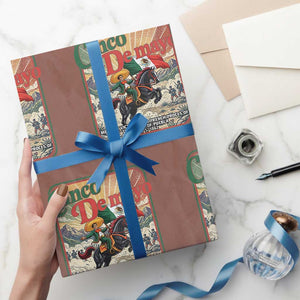 Cinco de Mayo Battle of Puebla Wrapping Paper Roll Mexican Victory History 1862 TS14 Mocha Print Your Wear