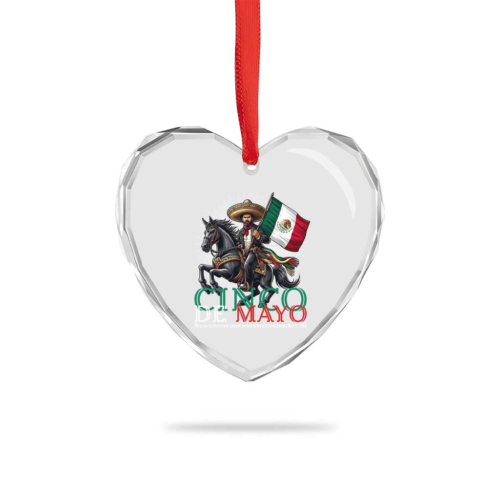 Cinco De Mayo Battle Of Puebla Heart Crystal Glass Ornament Historical Mexican Heritage TS12 Print Your Wear