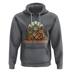 Cinco De Mayo Cat Lover Hoodie Cute Mexican Cat Mariachi Cinco De Meow TS09 Charcoal Printyourwear