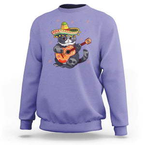 Cinco De Mayo Cat Sweatshirt Playing Huichoi Cute Sombrero Hat TS11 Violet Print Your Wear