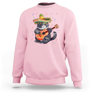 Cinco De Mayo Cat Sweatshirt Playing Huichoi Cute Sombrero Hat TS11 Light Pink Print Your Wear