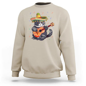 Cinco De Mayo Cat Sweatshirt Playing Huichoi Cute Sombrero Hat TS11 Sand Print Your Wear