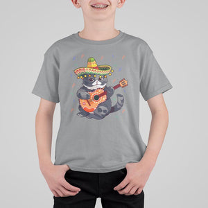 Cinco De Mayo Cat T Shirt For Kid Playing Huichoi Cute Sombrero Hat TS11 Sport Gray Print Your Wear