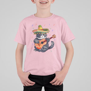 Cinco De Mayo Cat T Shirt For Kid Playing Huichoi Cute Sombrero Hat TS11 Light Pink Print Your Wear