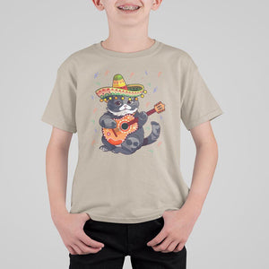Cinco De Mayo Cat T Shirt For Kid Playing Huichoi Cute Sombrero Hat TS11 Sand Print Your Wear