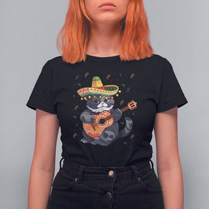 Cinco De Mayo Cat T Shirt For Women Playing Huichoi Cute Sombrero Hat TS11 Black Print Your Wear