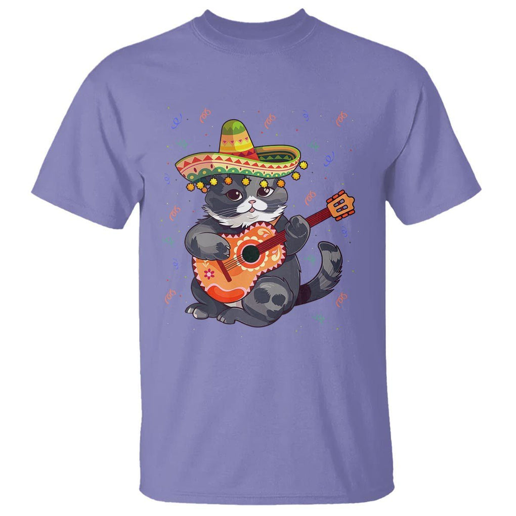 Cinco De Mayo Cat T Shirt Playing Huichoi Cute Sombrero Hat TS11 Violet Print Your Wear