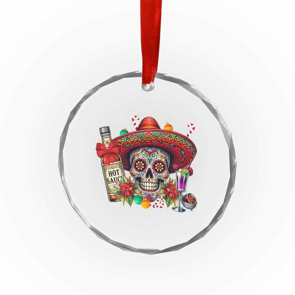 Cinco De Mayo Christmas Crystal Glass Ornament Mexican Sugar Skull Sombrero Tequila Party TS14 Print Your Wear