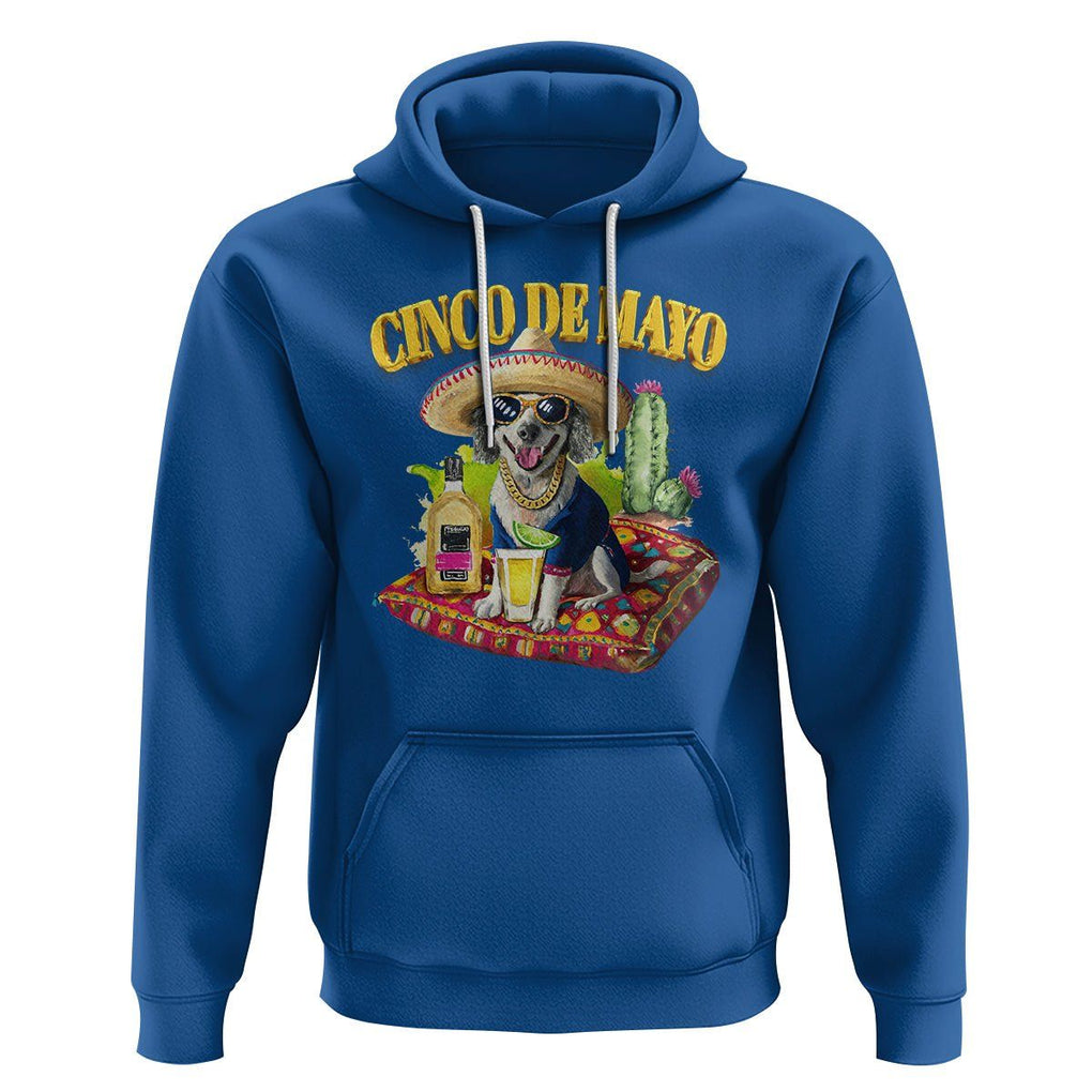 Cinco De Mayo Dog Lover Hoodie Funny Cool Dog Mexican Sombrero Drinking Tequila TS09 Royal Blue Printyourwear