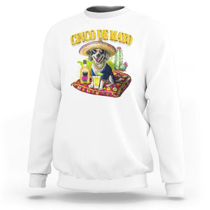 Cinco De Mayo Dog Lover Sweatshirt Funny Cool Dog Mexican Sombrero Drinking Tequila TS09 White Printyourwear