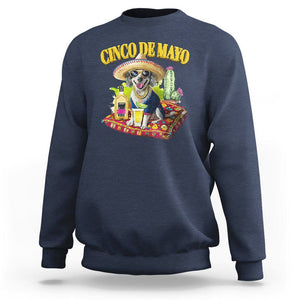 Cinco De Mayo Dog Lover Sweatshirt Funny Cool Dog Mexican Sombrero Drinking Tequila TS09 Navy Printyourwear