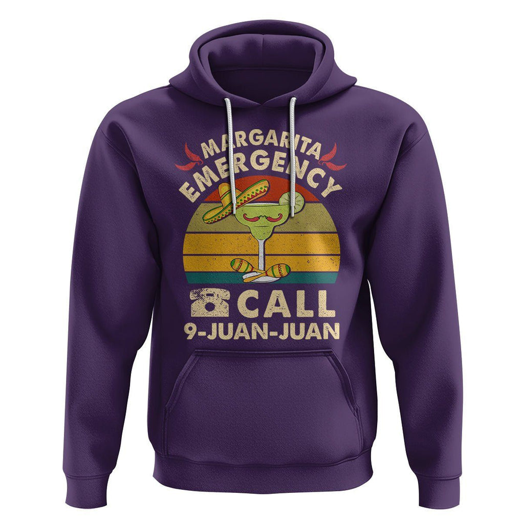 Cinco De Mayo Drinking Hoodie Margarita Emergency Call 9 Juan Juan TS09 Purple Printyourwear