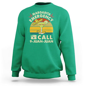 Cinco De Mayo Drinking Sweatshirt Margarita Emergency Call 9 Juan Juan TS09 Irish Green Printyourwear