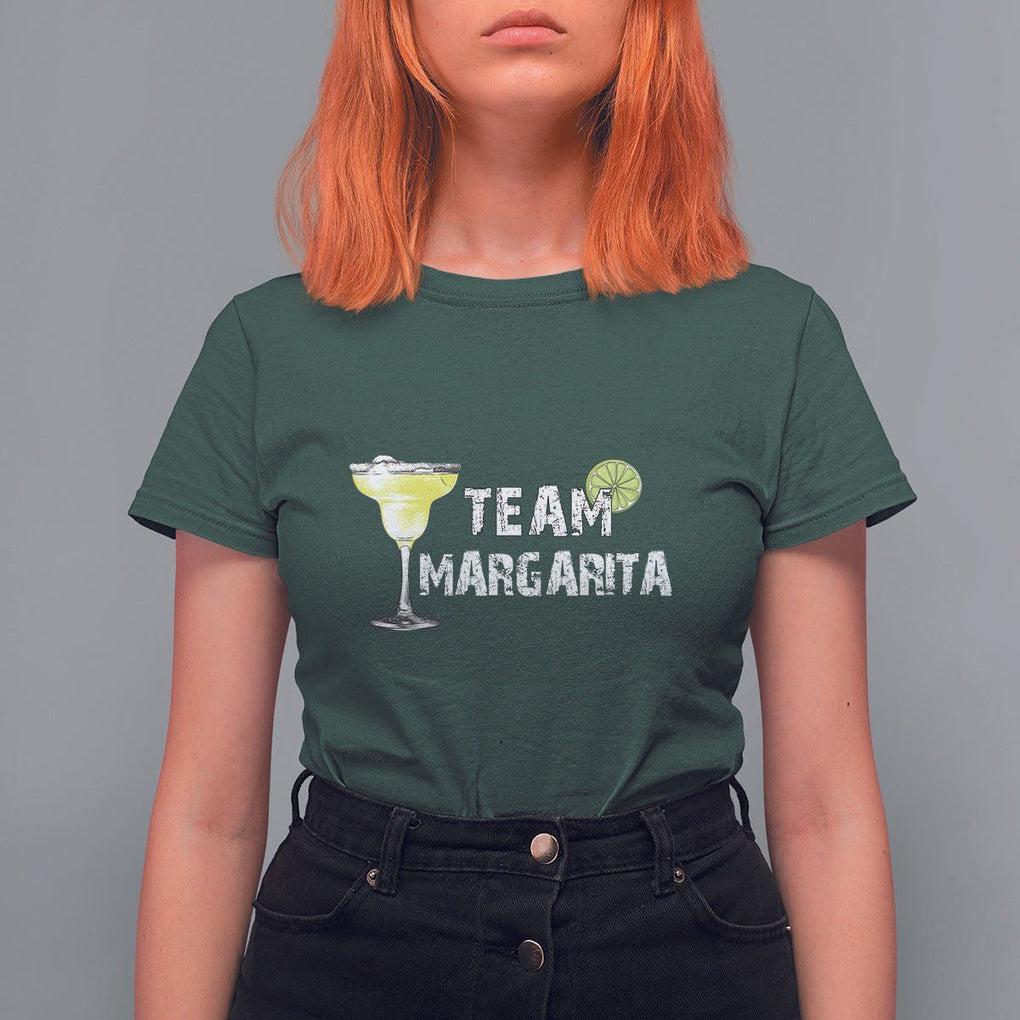Cinco De Mayo Drinking T Shirt For Women Team Margarita Drinks Lover TS11 Dark Forest Green Print Your Wear