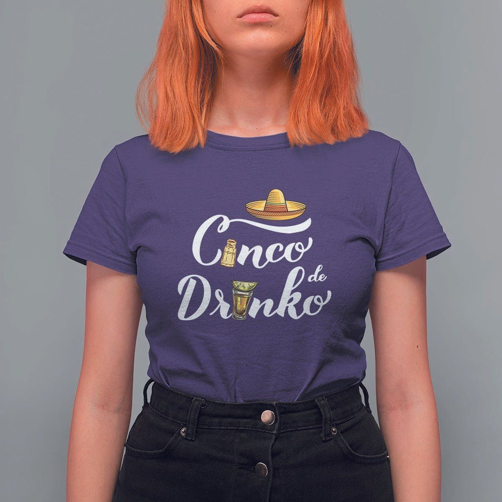 Cinco De Mayo Funny Drinking T Shirt For Women Cinco De Drinko Men Women Tequila TS11 Purple Print Your Wear