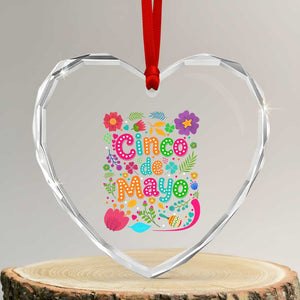 Cinco de Mayo Heart Crystal Glass Ornament Funny Mexican Fiesta TS14 Transparent Glass 3'' Heart Print Your Wear