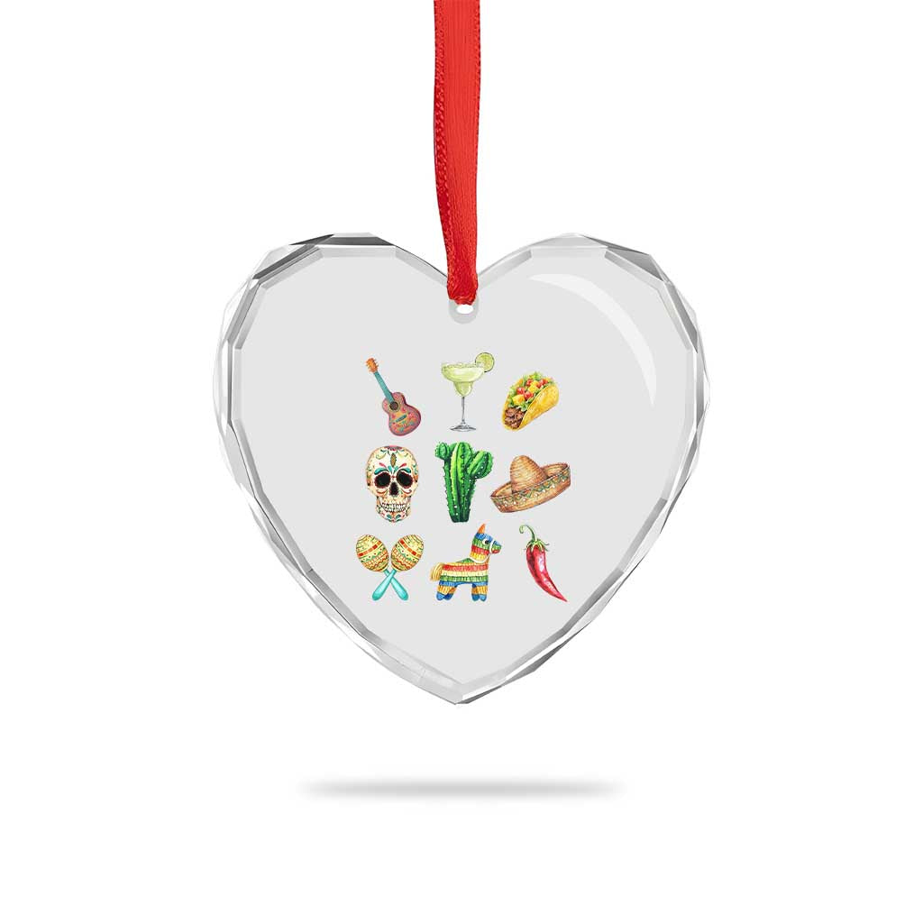 Cinco De Mayo Heart Crystal Glass Ornament Mexican Fiesta Party Celebration TS12 Print Your Wear