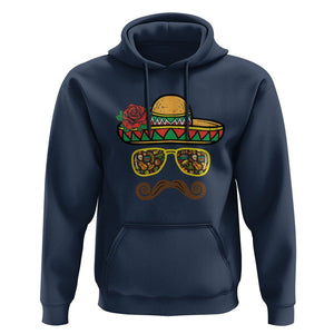 Cinco De Mayo Hoodie Funny Sombrero Face Fiesta Party Mexico Costume TS11 Navy Print Your Wear