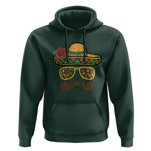 Cinco De Mayo Hoodie Funny Sombrero Face Fiesta Party Mexico Costume TS11 Dark Forest Green Print Your Wear