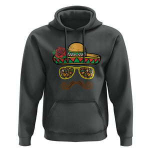 Cinco De Mayo Hoodie Funny Sombrero Face Fiesta Party Mexico Costume TS11 Dark Heather Print Your Wear