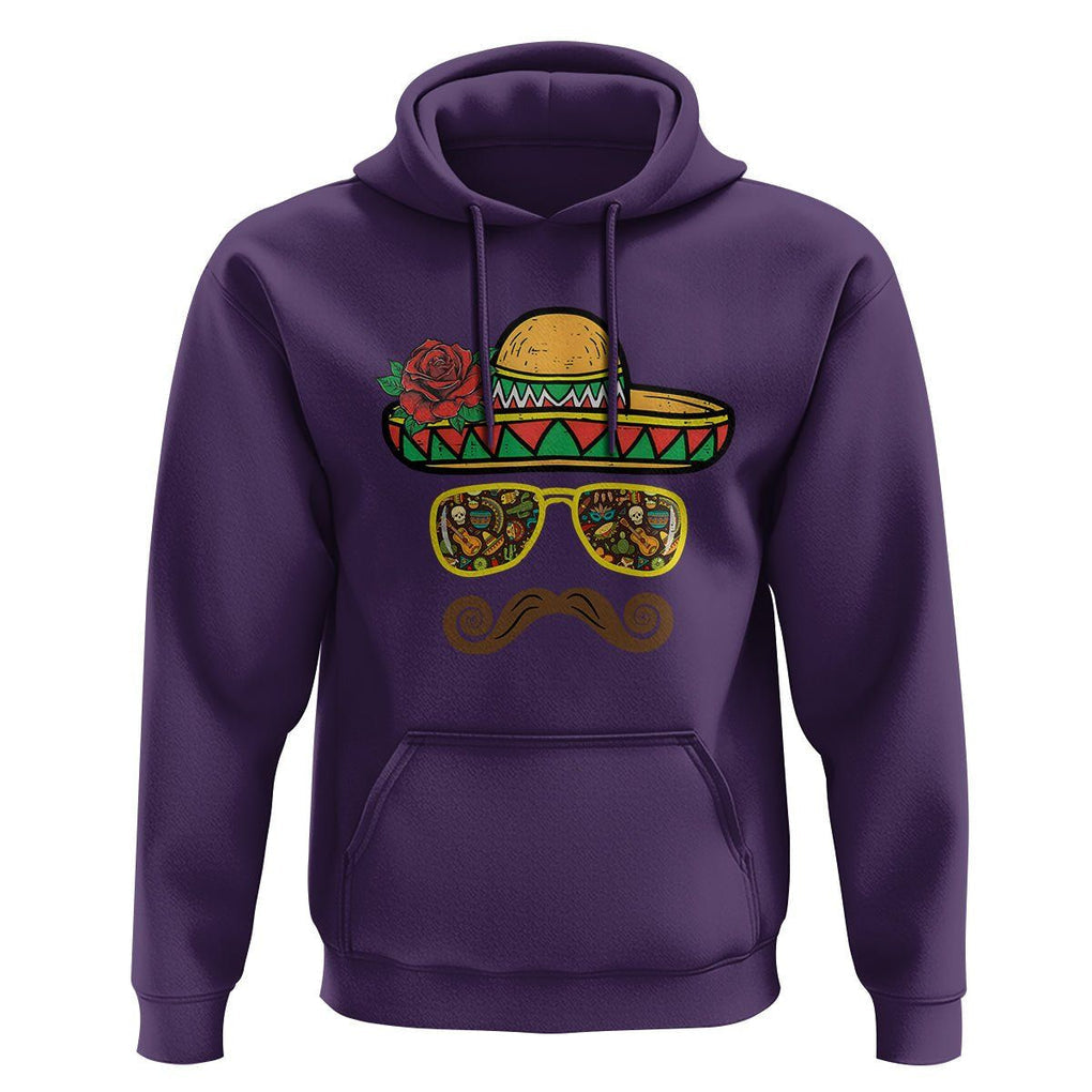 Cinco De Mayo Hoodie Funny Sombrero Face Fiesta Party Mexico Costume TS11 Purple Print Your Wear