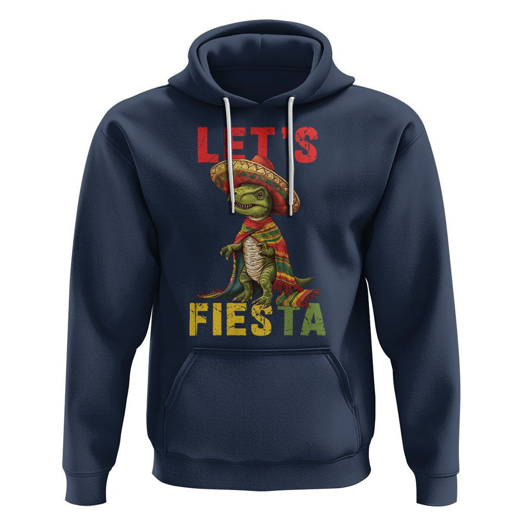 Cinco De Mayo Hoodie Let's Fiesta Mexican Dinosaur Toddler Boys TS09 Navy Printyourwear