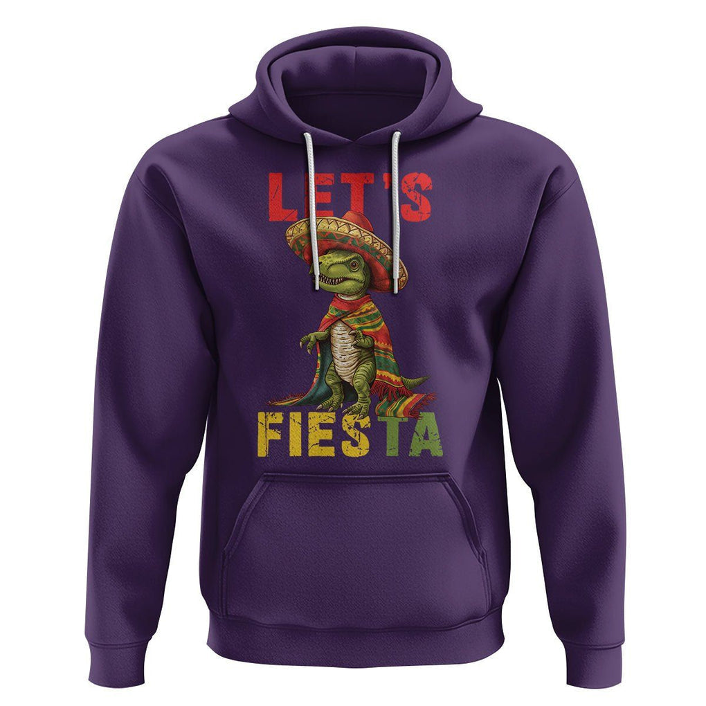 Cinco De Mayo Hoodie Let's Fiesta Mexican Dinosaur Toddler Boys TS09 Purple Printyourwear