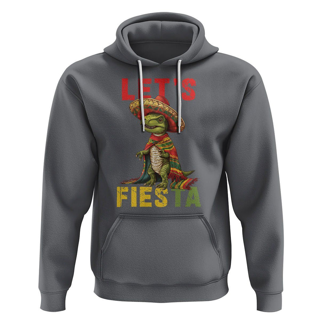 Cinco De Mayo Hoodie Let's Fiesta Mexican Dinosaur Toddler Boys TS09 Charcoal Printyourwear