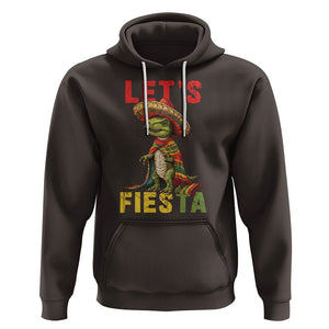 Cinco De Mayo Hoodie Let's Fiesta Mexican Dinosaur Toddler Boys TS09 Dark Chocolate Printyourwear