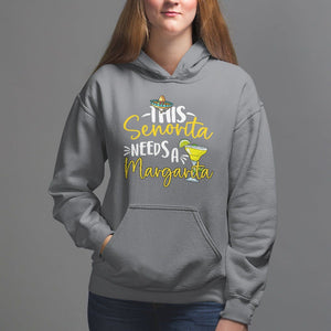 Cinco De Mayo Hoodie This Senorita Needs A Margarita Funny Drinking TS09 Charcoal Printyourwear