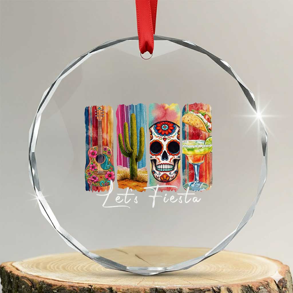 Cinco De Mayo Lets Fiest Crystal Glass Ornament Funny Mexican Party Gift TS12 Transparent Glass 3'' Circle Print Your Wear